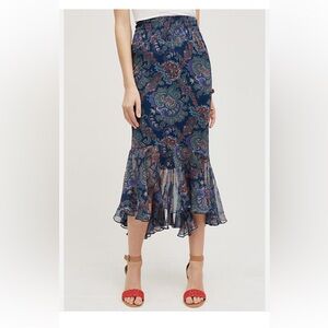 Anthropologie Paisley Silk Skirt, by Vanessa Virginia - size 10
